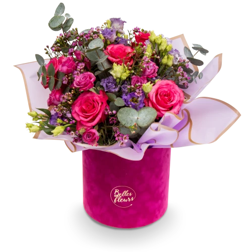 Flower box with roses